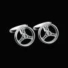 Racing steering wheel cufflinks